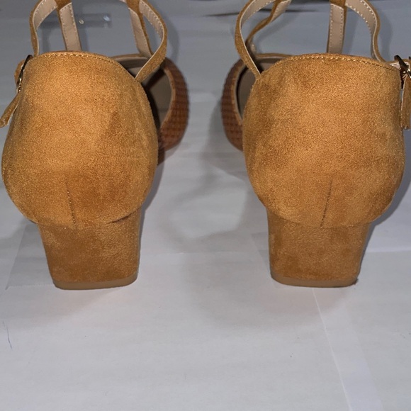 Closed Square Toe Tan Mary Jane’s Woven Women's Shoes Size 8 - Picture 6 of 7